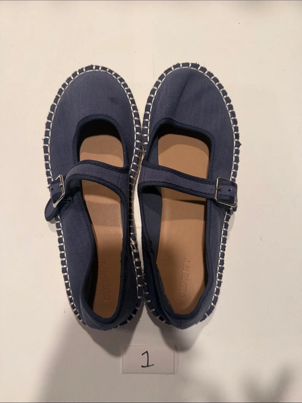 Old Navy Navy Mary Jane Espadrille Flats